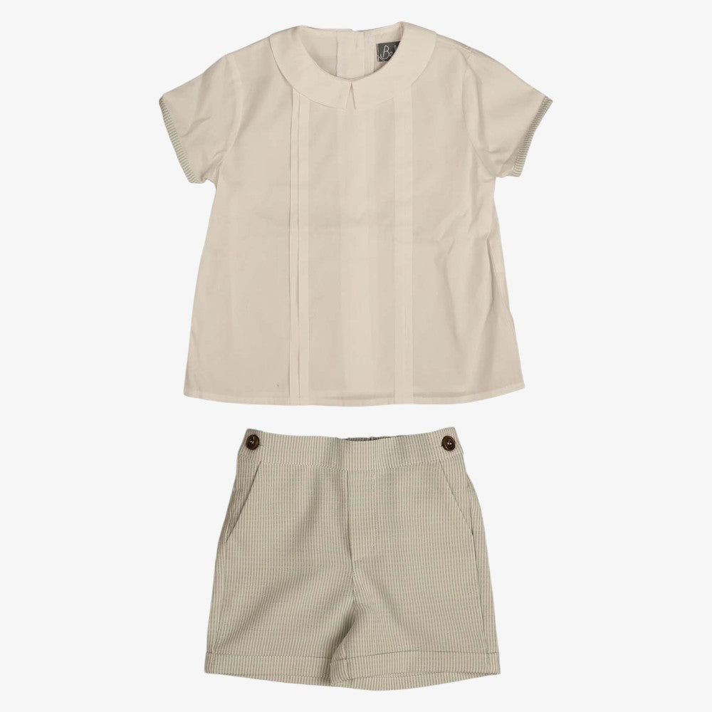 Trim Shirt And Shorts - Green