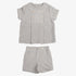 Pleat Shirt And Shorts - Grey