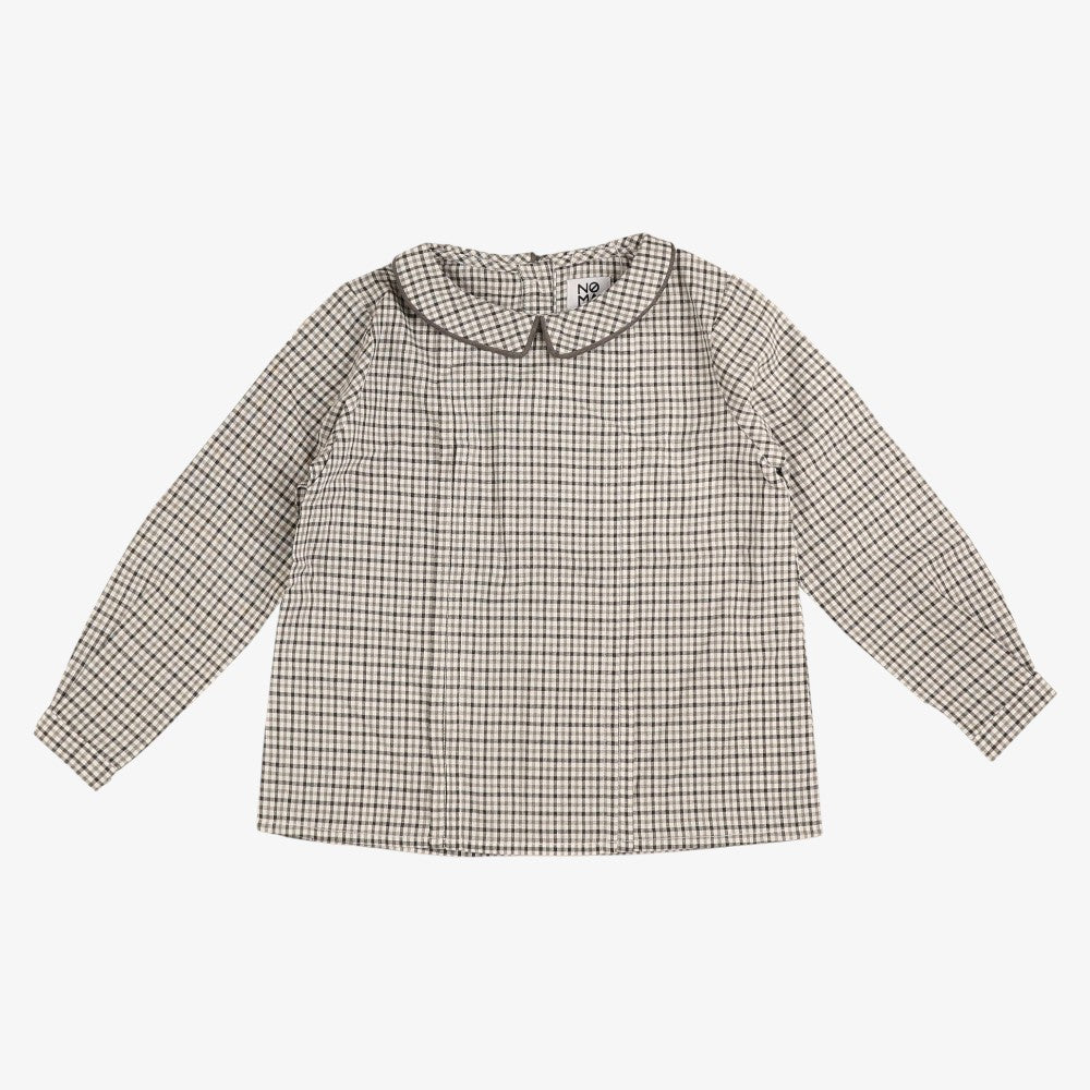 Plaid Peter Pan Shirt - Charcoal