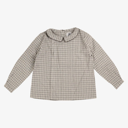 Plaid Peter Pan Shirt - Charcoal