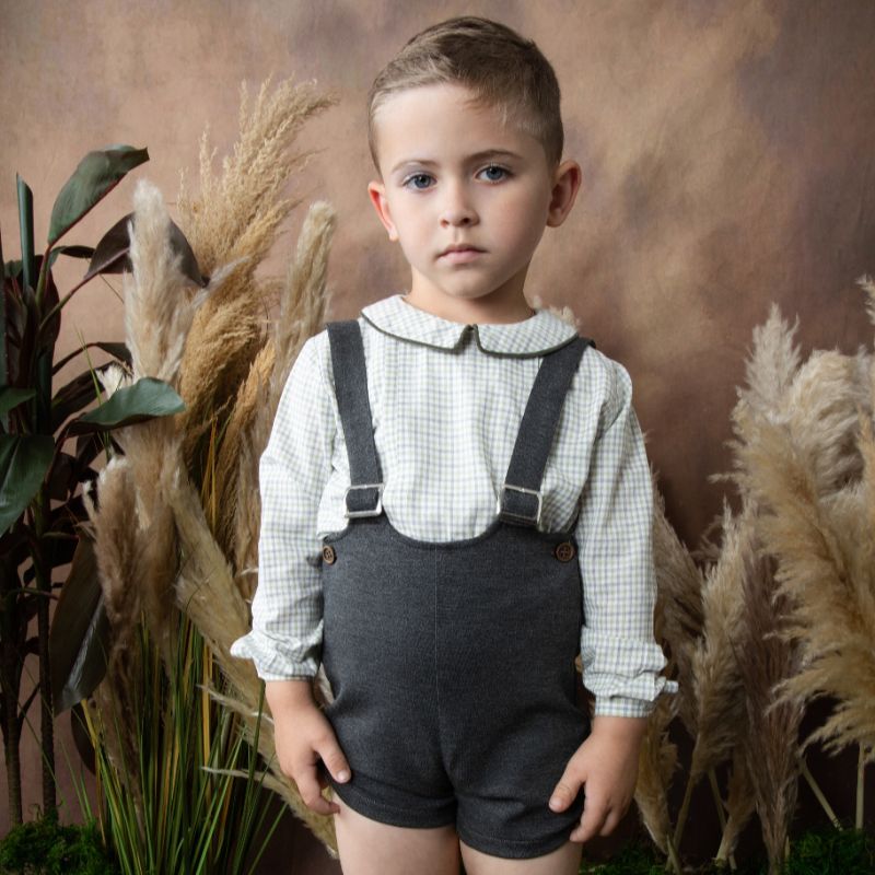 Plaid Peter Pan Shirt - Mocha