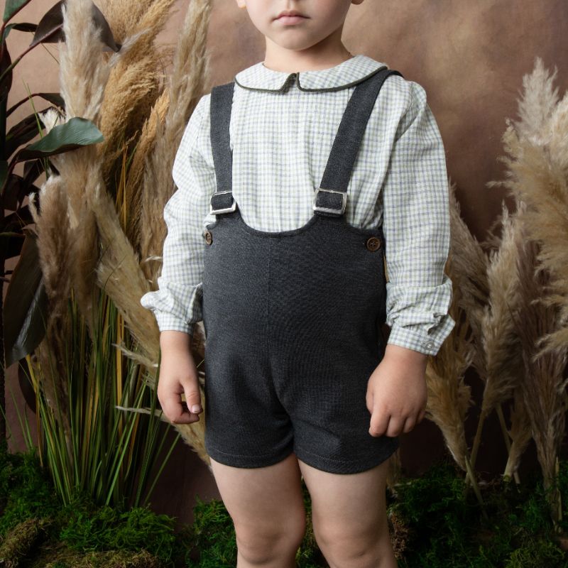 Plaid Peter Pan Shirt - Mocha