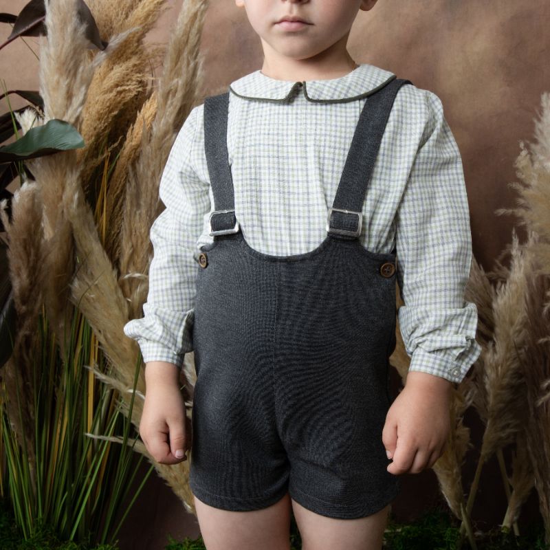 Plaid Peter Pan Shirt - Mocha
