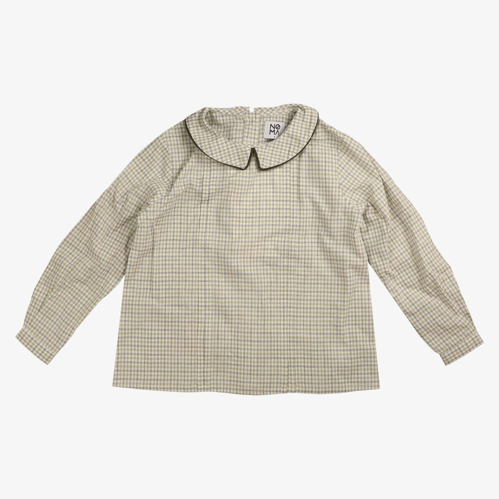 Plaid Peter Pan Shirt - Mocha