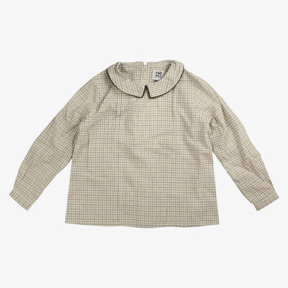 Plaid Peter Pan Shirt - Mocha