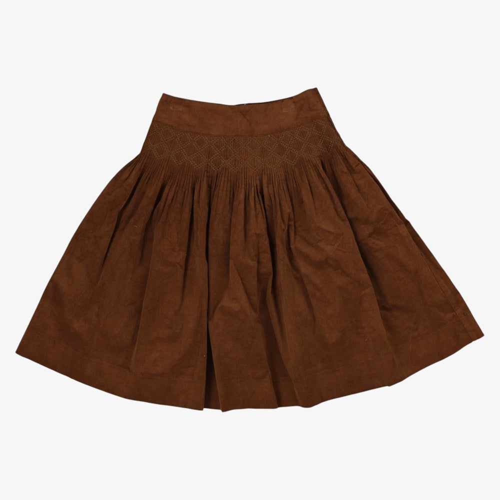 Smocked Skirt - Brown