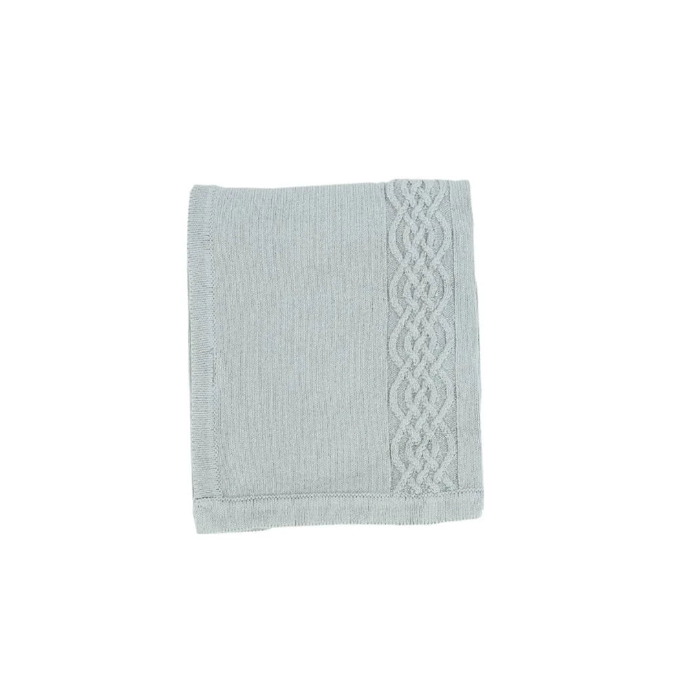 Lilette Bib Style Knit Blanket - Sage
