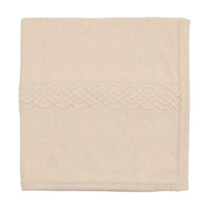 Bib Style Knit Blanket - Ecru