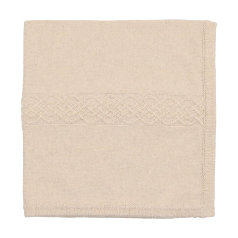 Lilette Bib Style Knit Blanket - Ecru