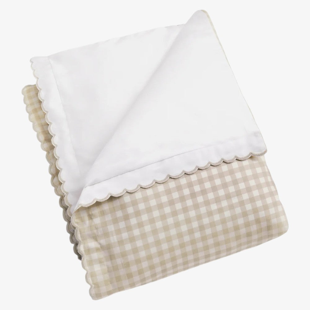 Baby Duvet Cover - Gingham Beige