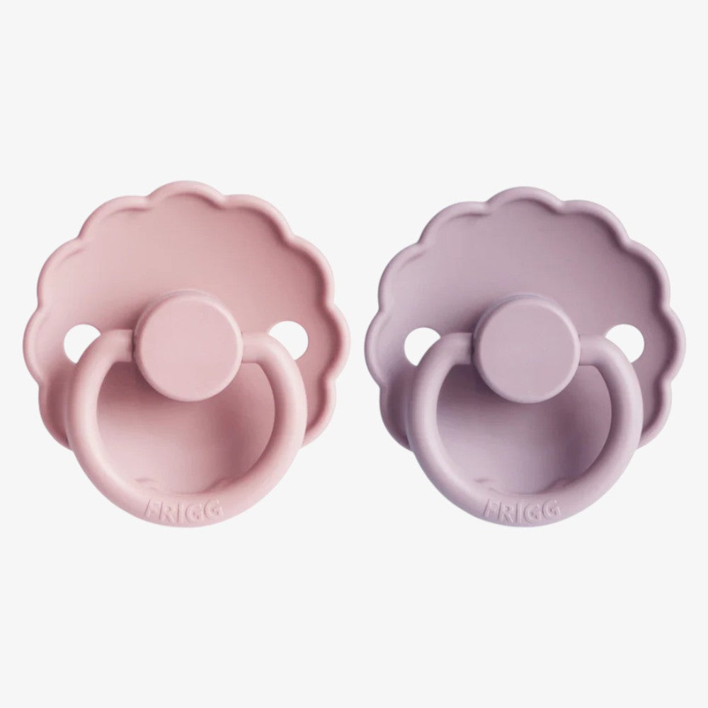 Daisy Pacifier 2 Pack - Pink &amp; Lilac