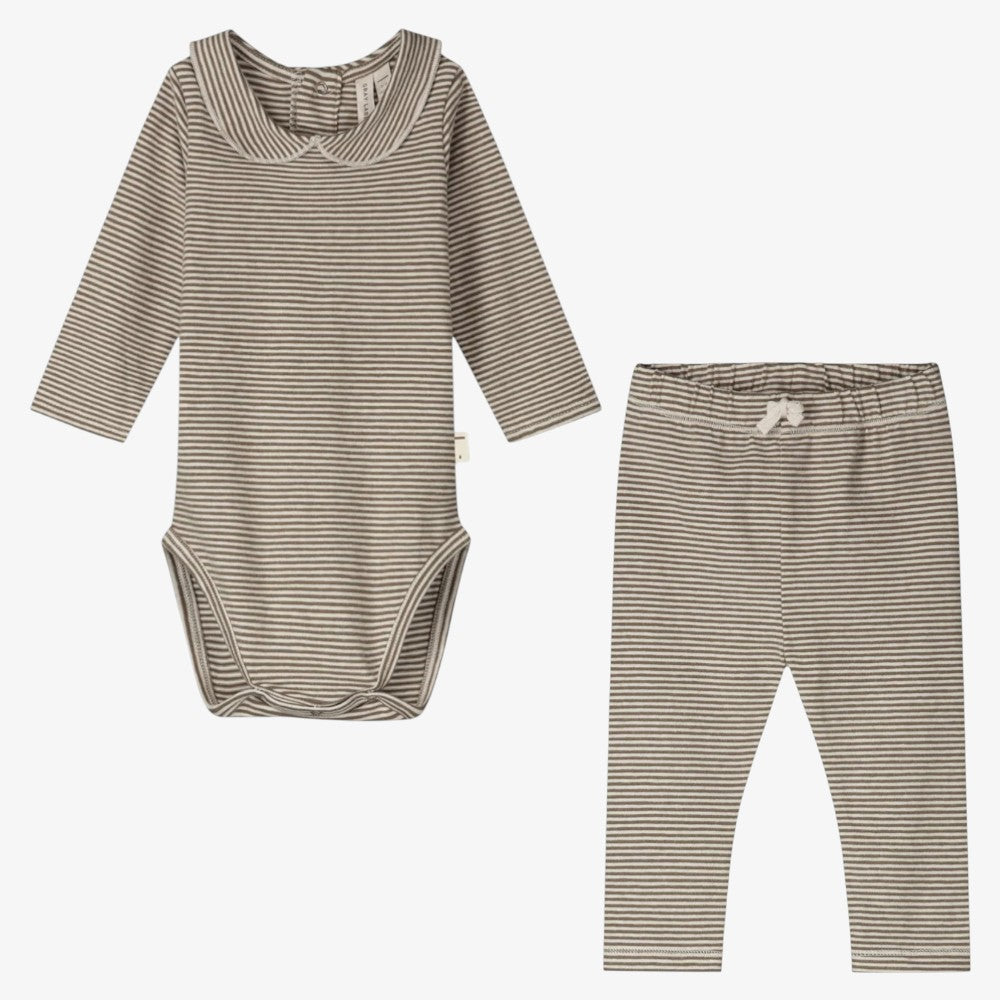 Collar Onesie And Leggings - Woody &amp; Cream
