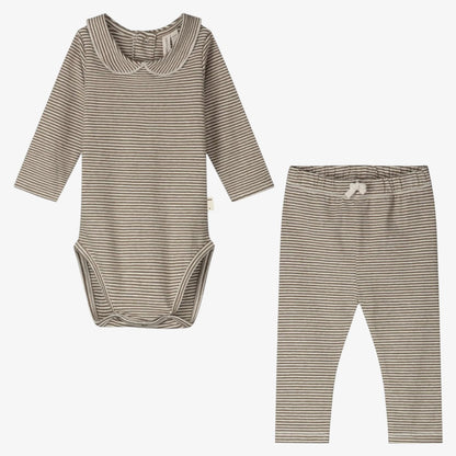Collar Onesie And Leggings - Woody &amp; Cream
