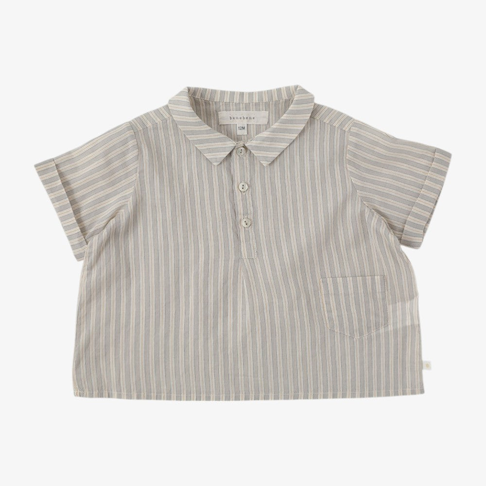 Ian Stripe Blouse - Pale Pink