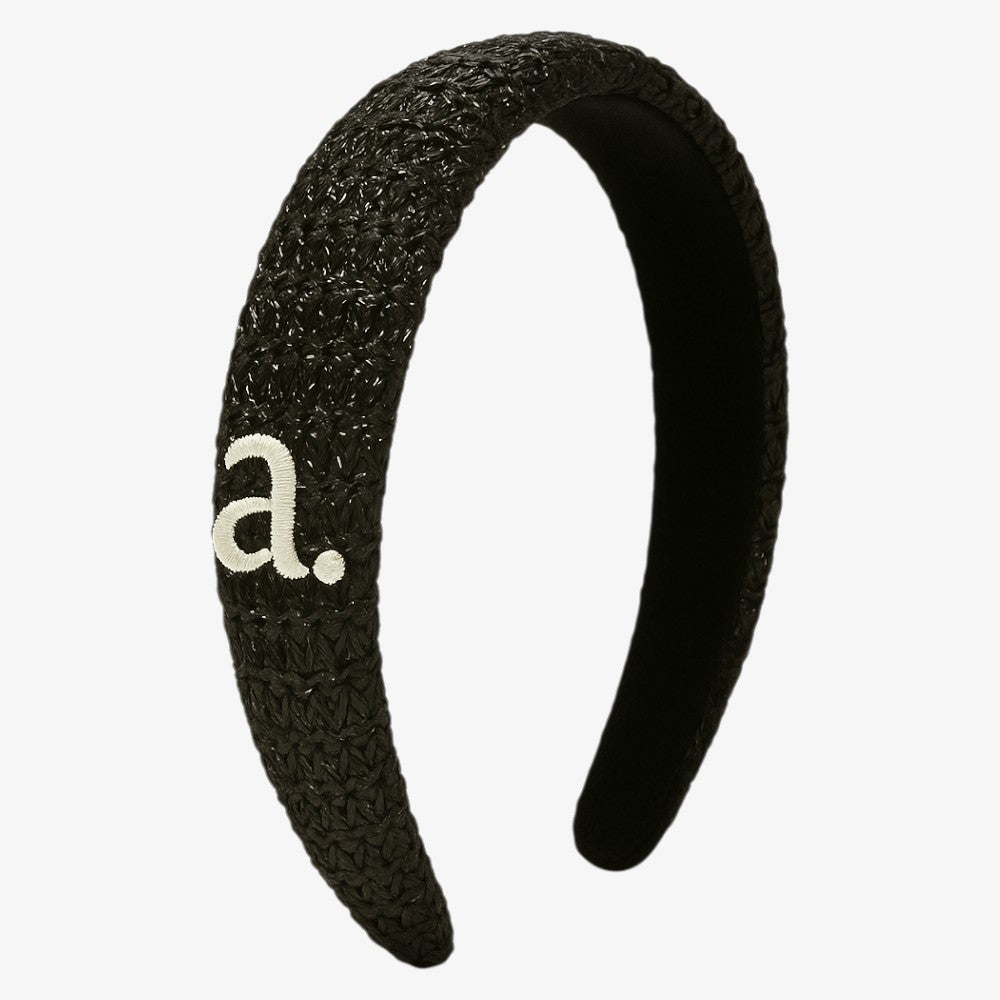 Raffia Headband - Black