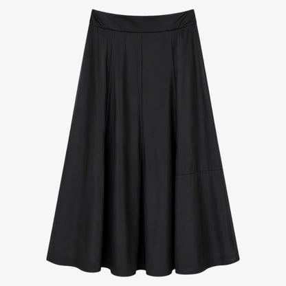 Bow Tafetta Skirt - Black