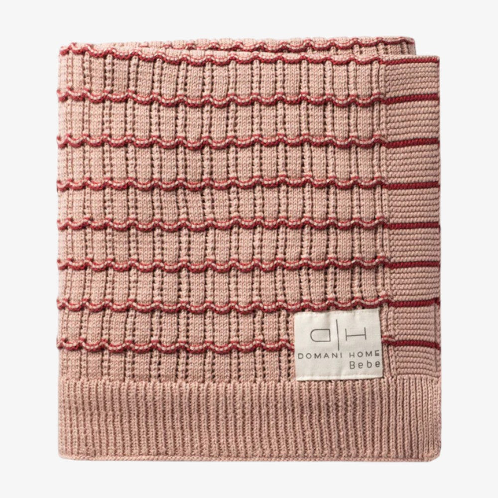 Striated Scallop Blanket - Blush