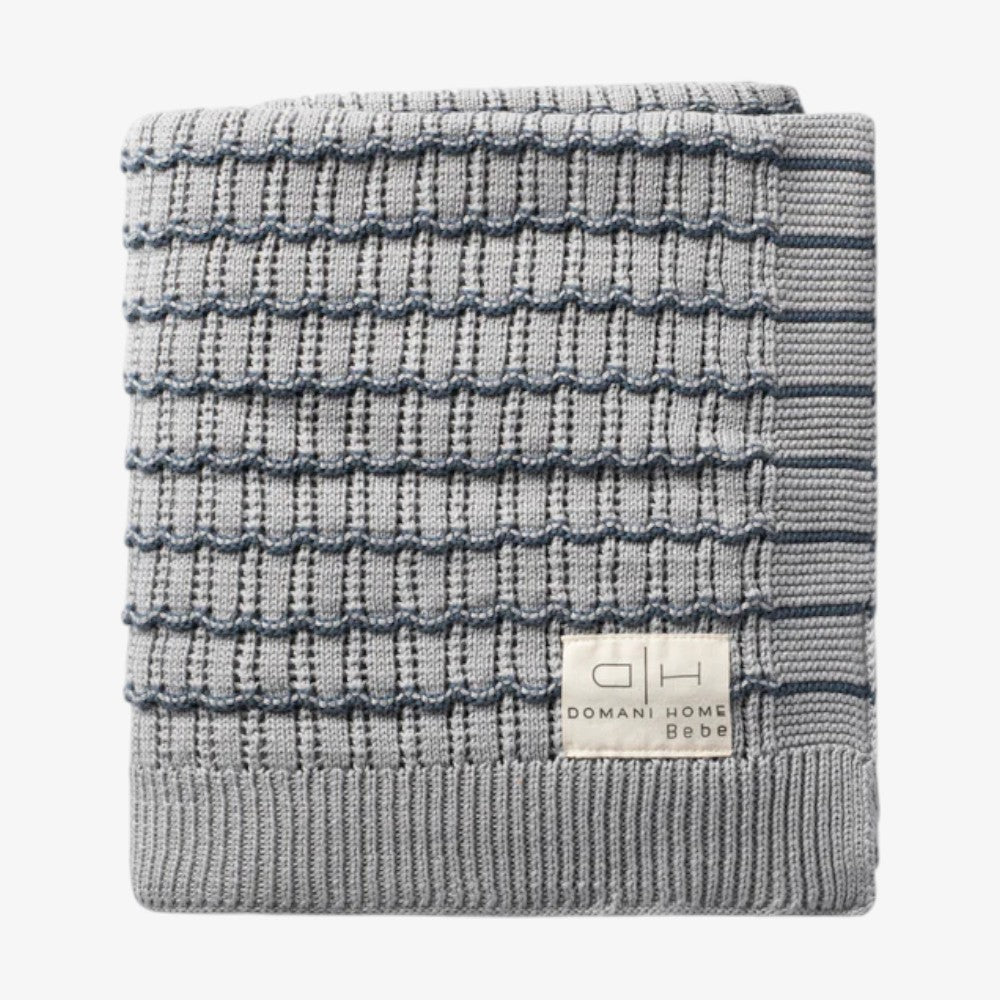 Striated Scallop Blanket - Blue