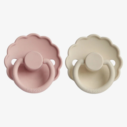 Daisy Pacifier 2 Pack - Blush &amp; Cream