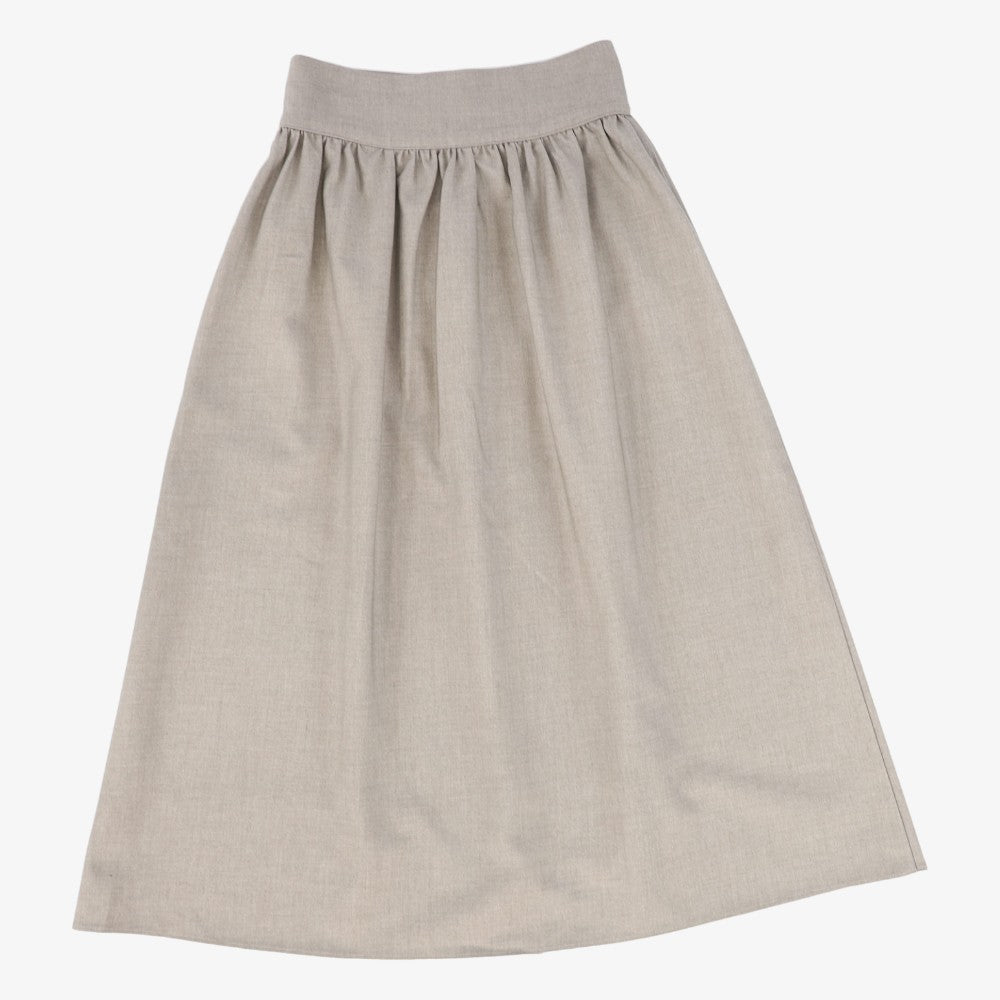 Button Maxi Skirt - Beige