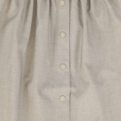 Button Maxi Skirt - Beige