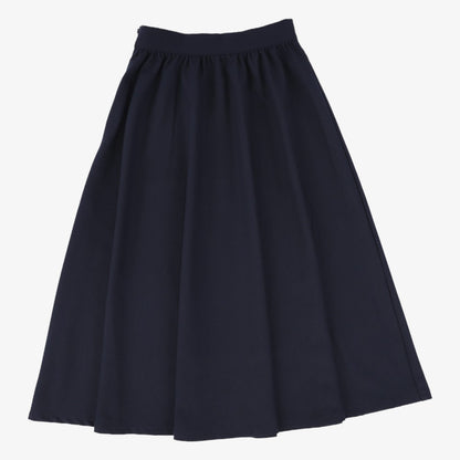 Wool Circle Skirt - Navy