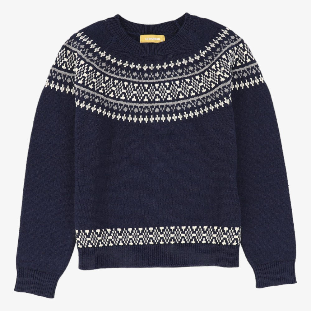 Stiched Detailed Sweater - Navy