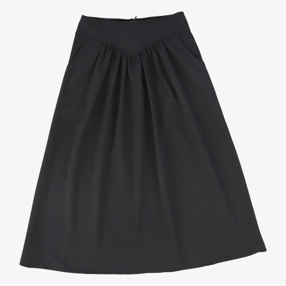 Waisted V Skirt - Black