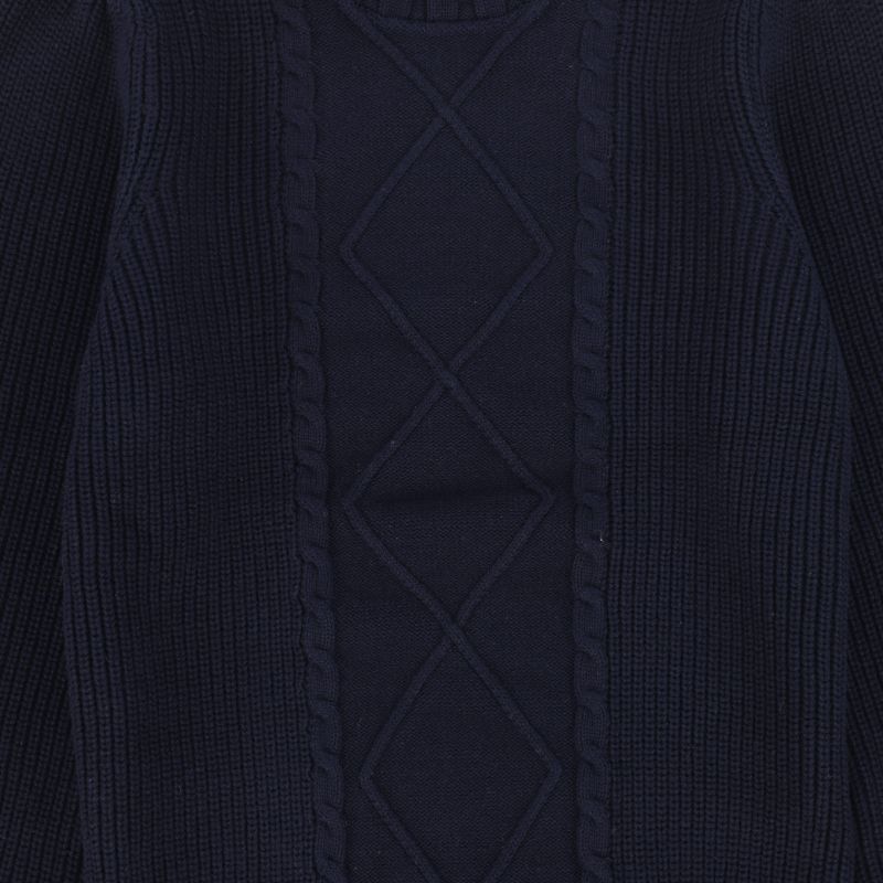 Chunky Cable Sweater - Navy