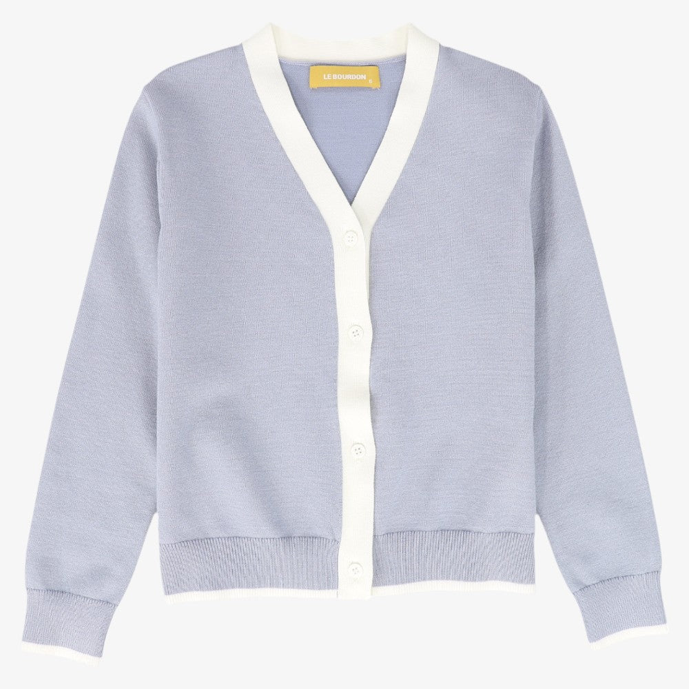 Striped Cardigan - Light Blue