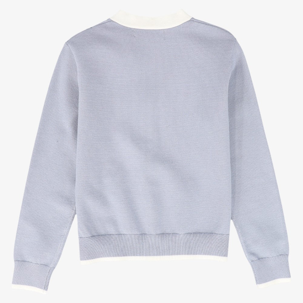 Striped Cardigan - Light Blue