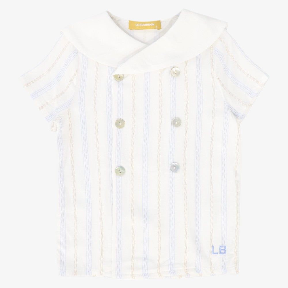 Doubel Breasted Shirt - Light Blue