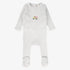 Outline Embroidered Footie - Blue