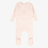 Outline Embroidered Footie - Pink