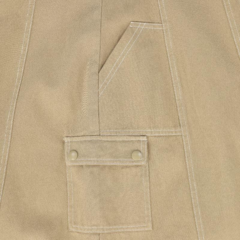 Cargo Stitch Detail Maxi Skirt - Tan