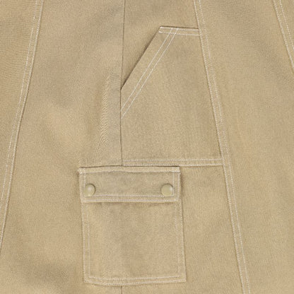 Cargo Stitch Detail Maxi Skirt - Tan