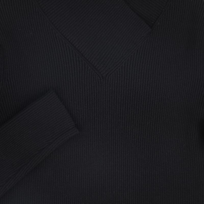 Wrap Neck Turtleneck - Black