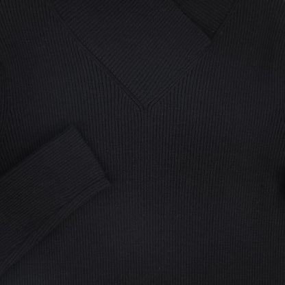 Wrap Neck Turtleneck - Black