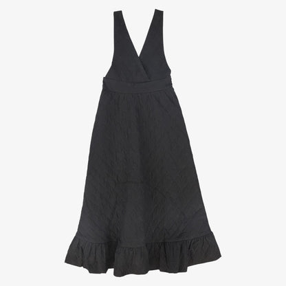 Quilted V-Neck Jumper - Black