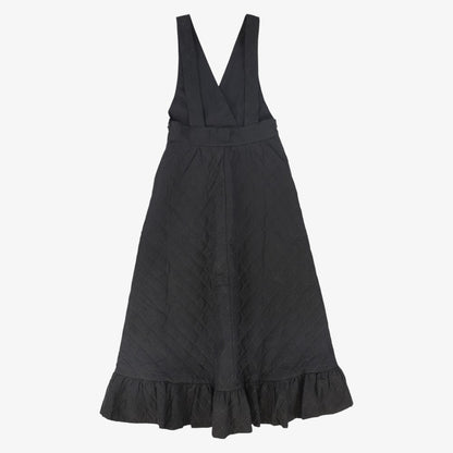 Quilted V-Neck Jumper - Black