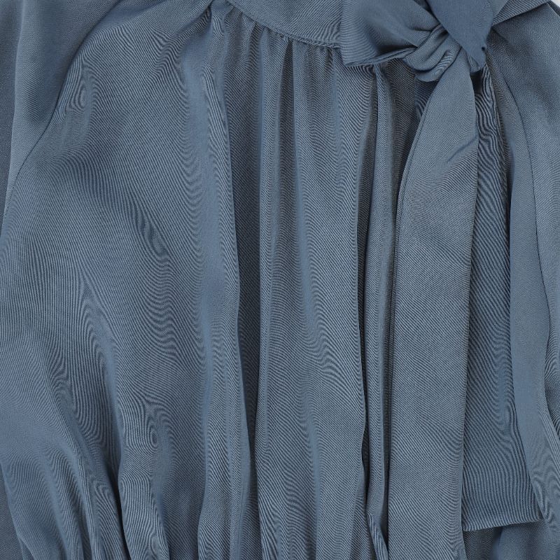 Neck Tie Dress - Blue