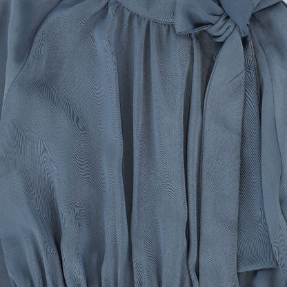 Neck Tie Dress - Blue