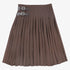 Thin Pleated Skirt - Brown