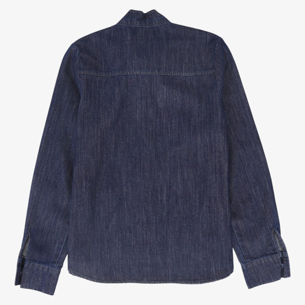 Tie Neck Blouse - Denim