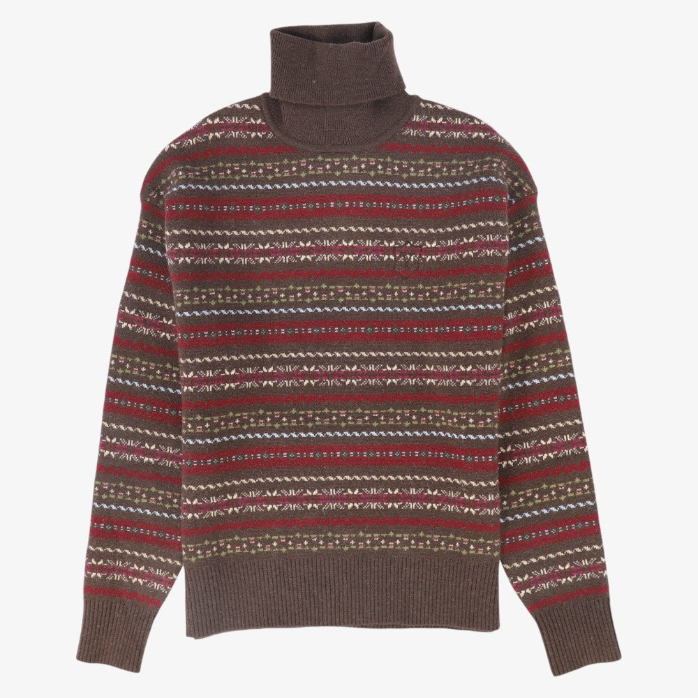 Fair Isle Turtleneck - Brown