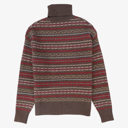 Fair Isle Turtleneck - Brown