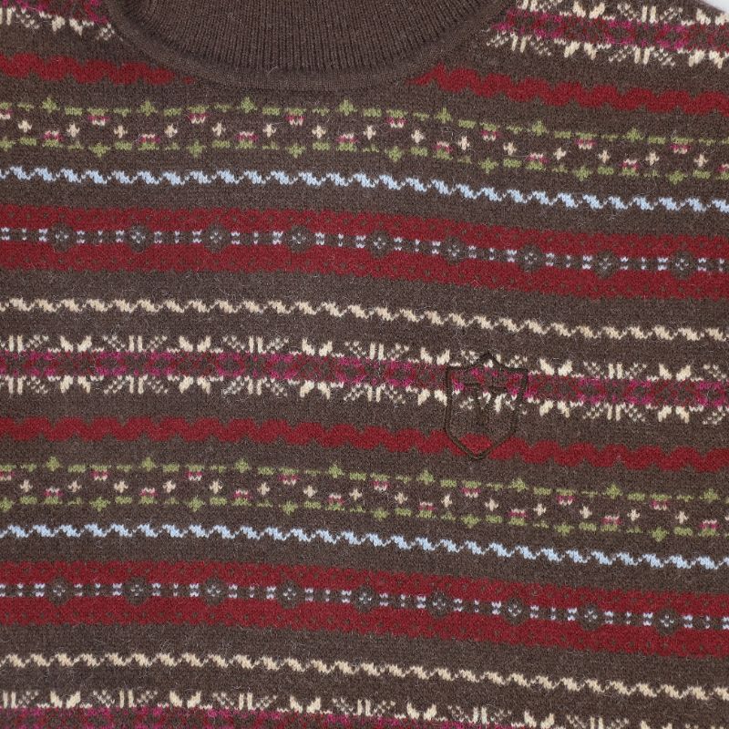 Fair Isle Turtleneck - Brown