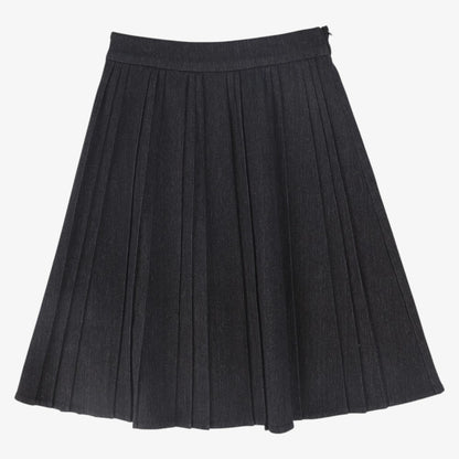 Pleated Skirt - Blk Denim