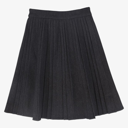 Pleated Skirt - Blk Denim