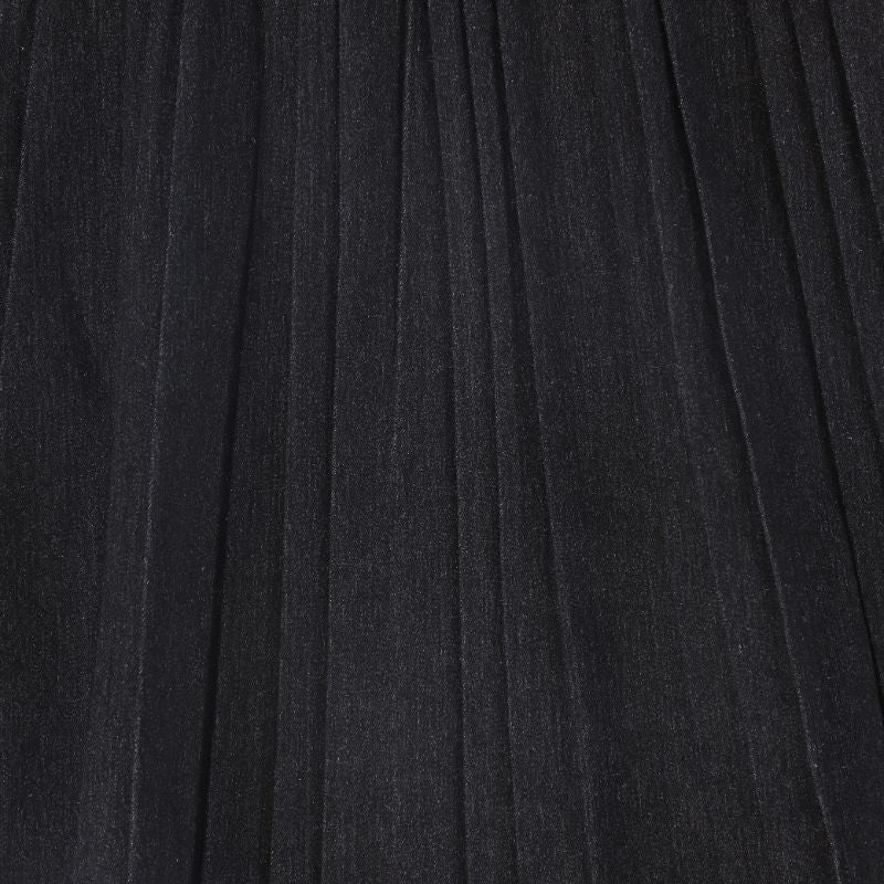 Pleated Skirt - Blk Denim